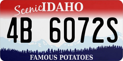 ID license plate 4B6072S