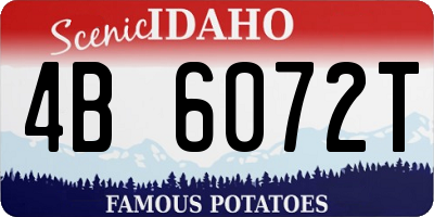 ID license plate 4B6072T