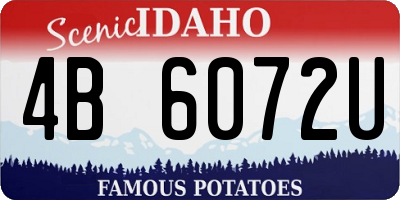 ID license plate 4B6072U