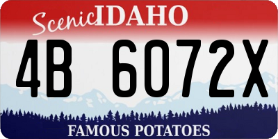ID license plate 4B6072X
