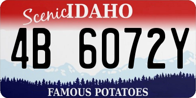 ID license plate 4B6072Y