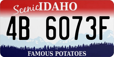 ID license plate 4B6073F