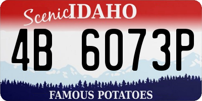 ID license plate 4B6073P