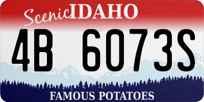 ID license plate 4B6073S