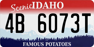 ID license plate 4B6073T
