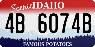 ID license plate 4B6074B