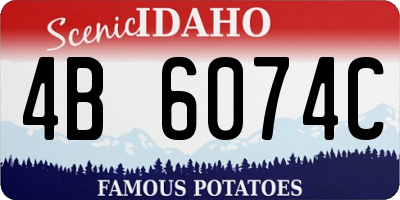 ID license plate 4B6074C