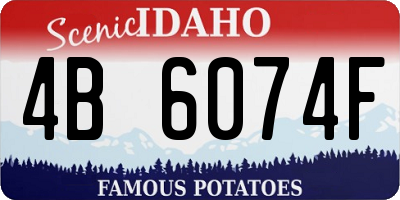 ID license plate 4B6074F