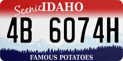 ID license plate 4B6074H