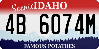 ID license plate 4B6074M
