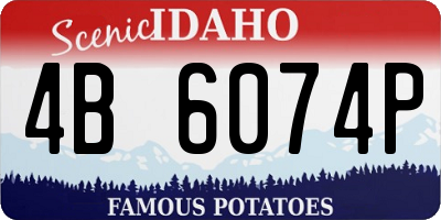 ID license plate 4B6074P