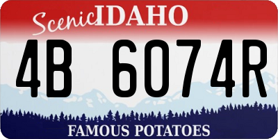 ID license plate 4B6074R