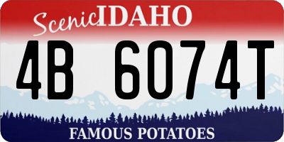 ID license plate 4B6074T
