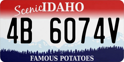 ID license plate 4B6074V