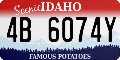 ID license plate 4B6074Y