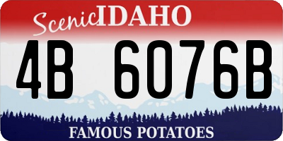 ID license plate 4B6076B