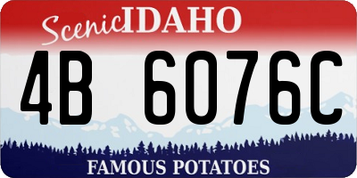 ID license plate 4B6076C