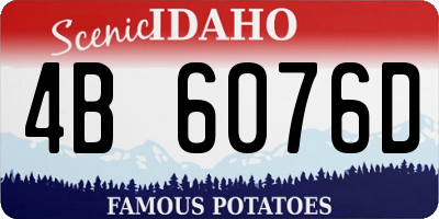 ID license plate 4B6076D