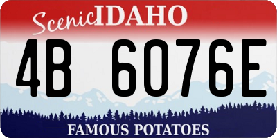 ID license plate 4B6076E