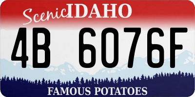 ID license plate 4B6076F