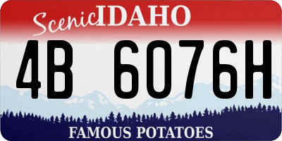 ID license plate 4B6076H