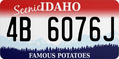 ID license plate 4B6076J