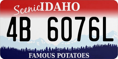 ID license plate 4B6076L