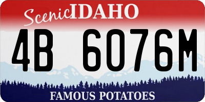 ID license plate 4B6076M