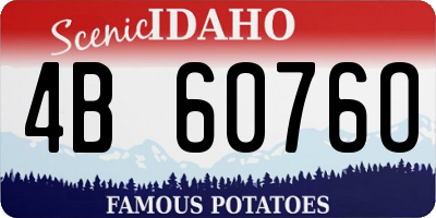 ID license plate 4B6076O
