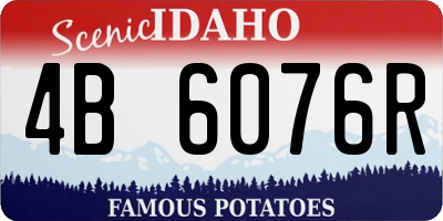 ID license plate 4B6076R