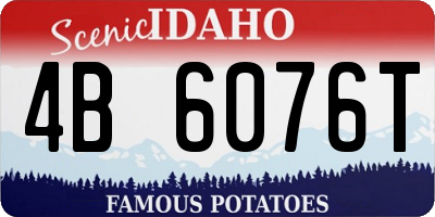 ID license plate 4B6076T