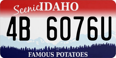 ID license plate 4B6076U