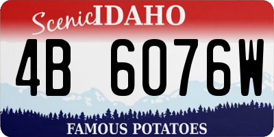 ID license plate 4B6076W