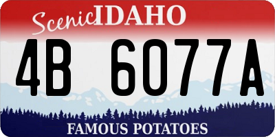 ID license plate 4B6077A