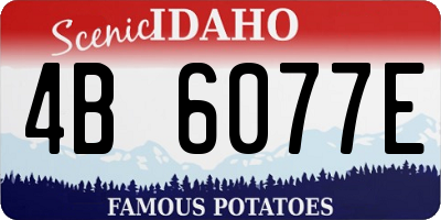 ID license plate 4B6077E