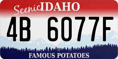 ID license plate 4B6077F