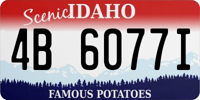 ID license plate 4B6077I