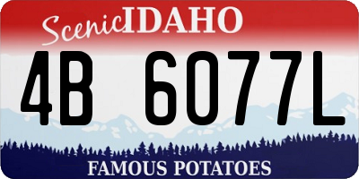 ID license plate 4B6077L