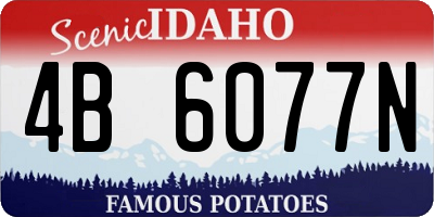 ID license plate 4B6077N