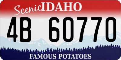ID license plate 4B6077O