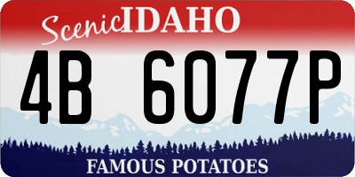 ID license plate 4B6077P