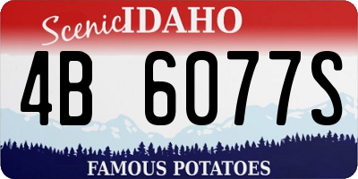 ID license plate 4B6077S