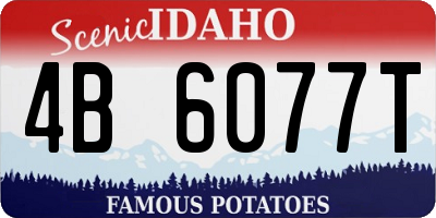 ID license plate 4B6077T