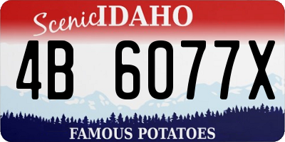 ID license plate 4B6077X