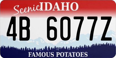 ID license plate 4B6077Z