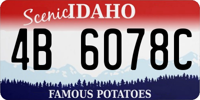 ID license plate 4B6078C