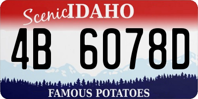 ID license plate 4B6078D