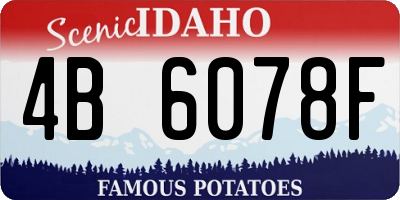ID license plate 4B6078F