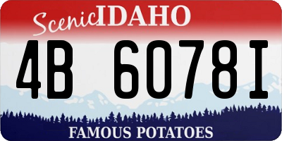 ID license plate 4B6078I