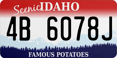 ID license plate 4B6078J